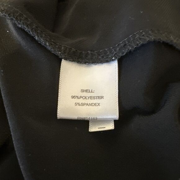 Vicky Tiel Womens Wrap Dress S Small Black Jersey Midi High Low Short Sleeve - Picture 8 of 8